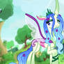 Queen Chrysalis with Beautiful Background