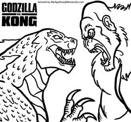 Godzilla vs King Kong Art Tribute