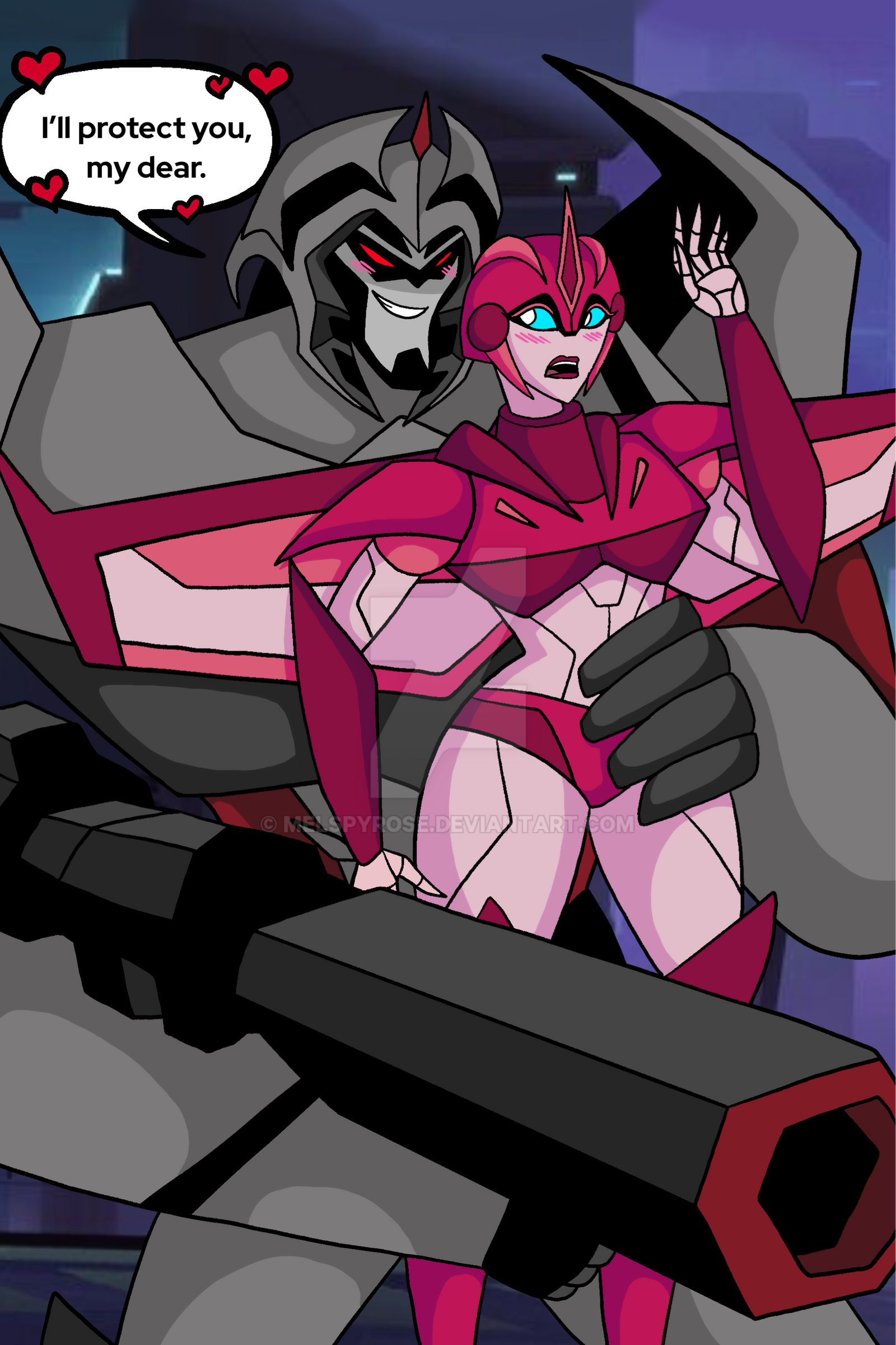 Transformers: Animated - Megatron and Firestar by MelSpyRose on DeviantArt