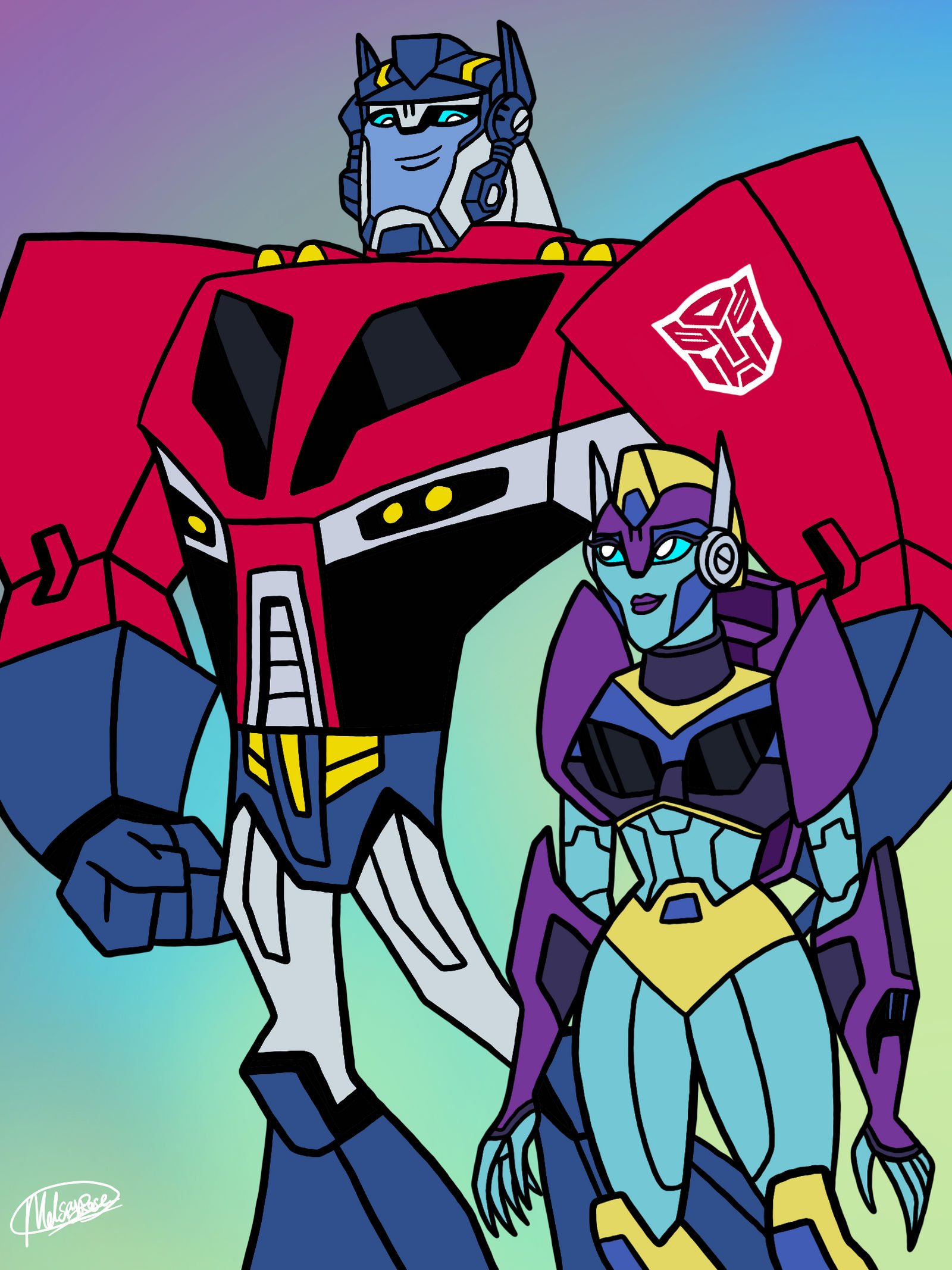 Transformers: Animated - Father and Daughter by MelSpyRose on DeviantArt