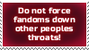 Anti-Forced Fandoms Stamp