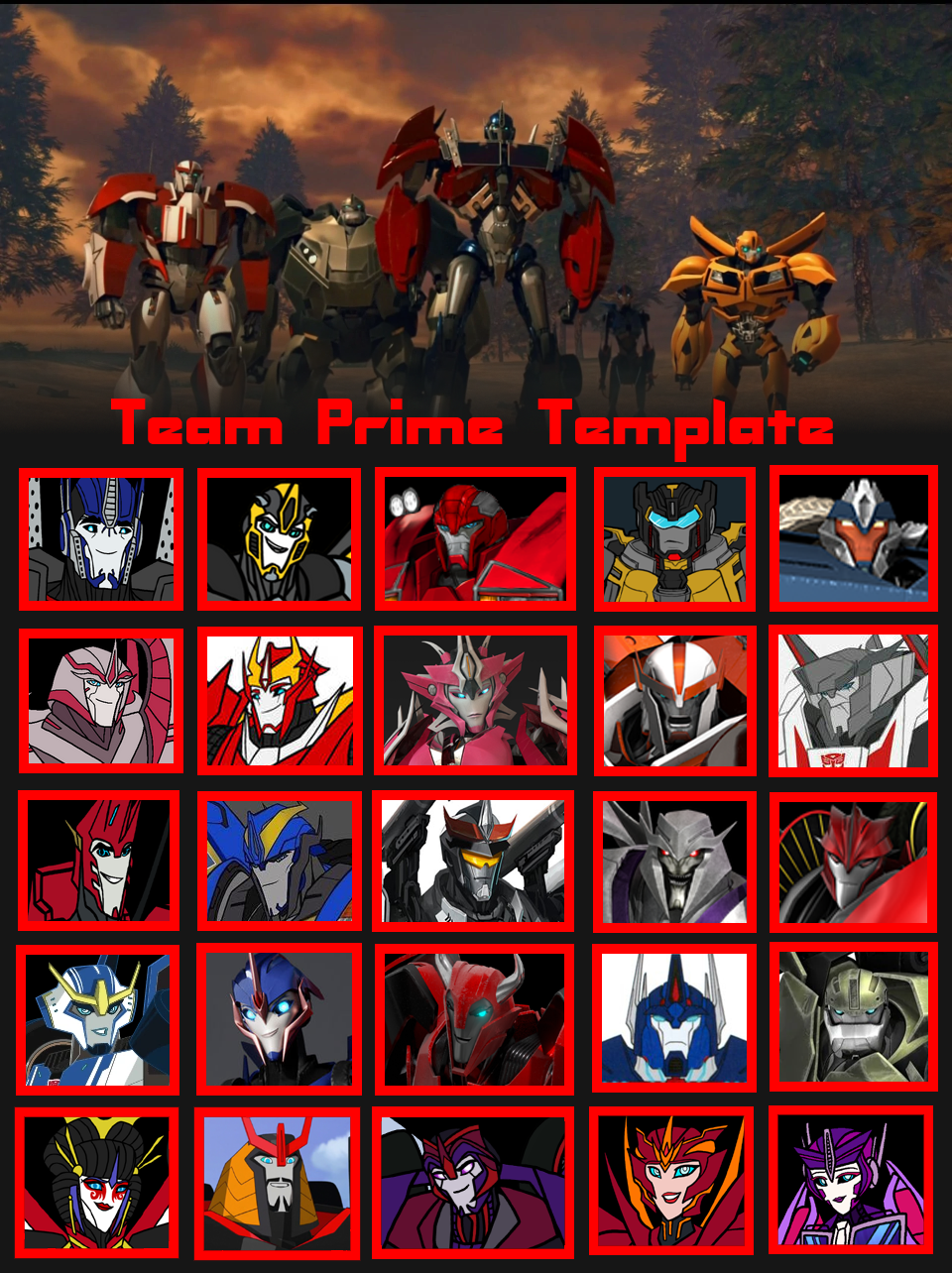 Transformers Prime: My version of Team Prime by Macoraprime on