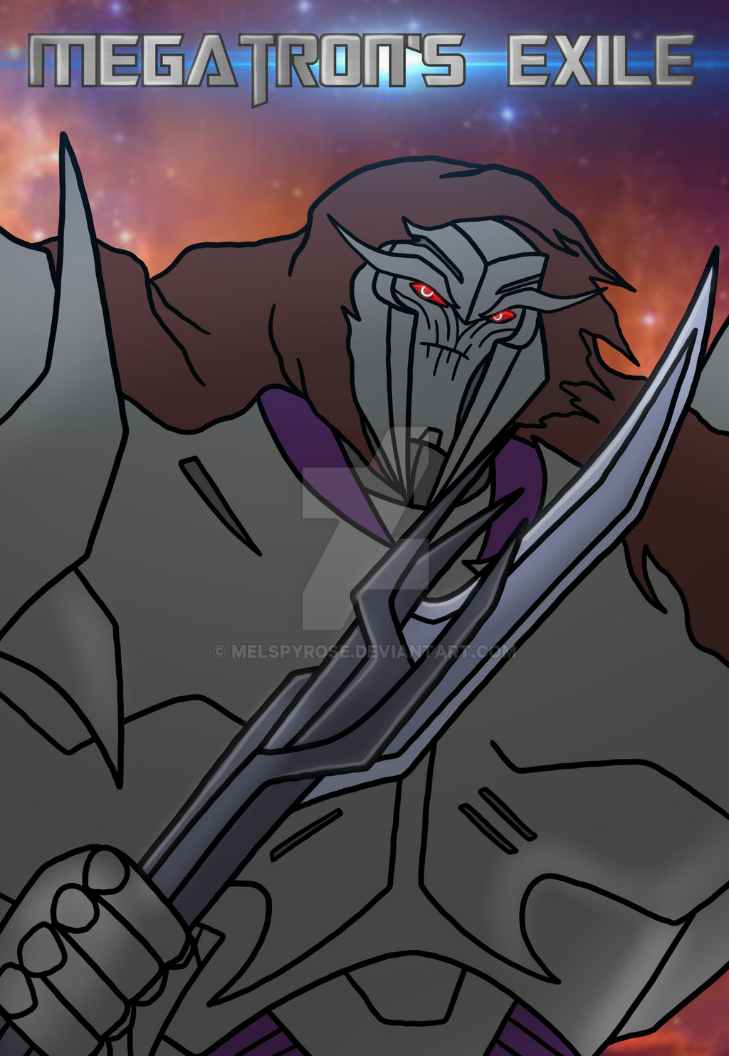 Excellent Megatron TFP: Megatron's Exile cover by MelSpyRose on DeviantArt