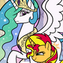 Princess Celestia and Sunset Shimmer