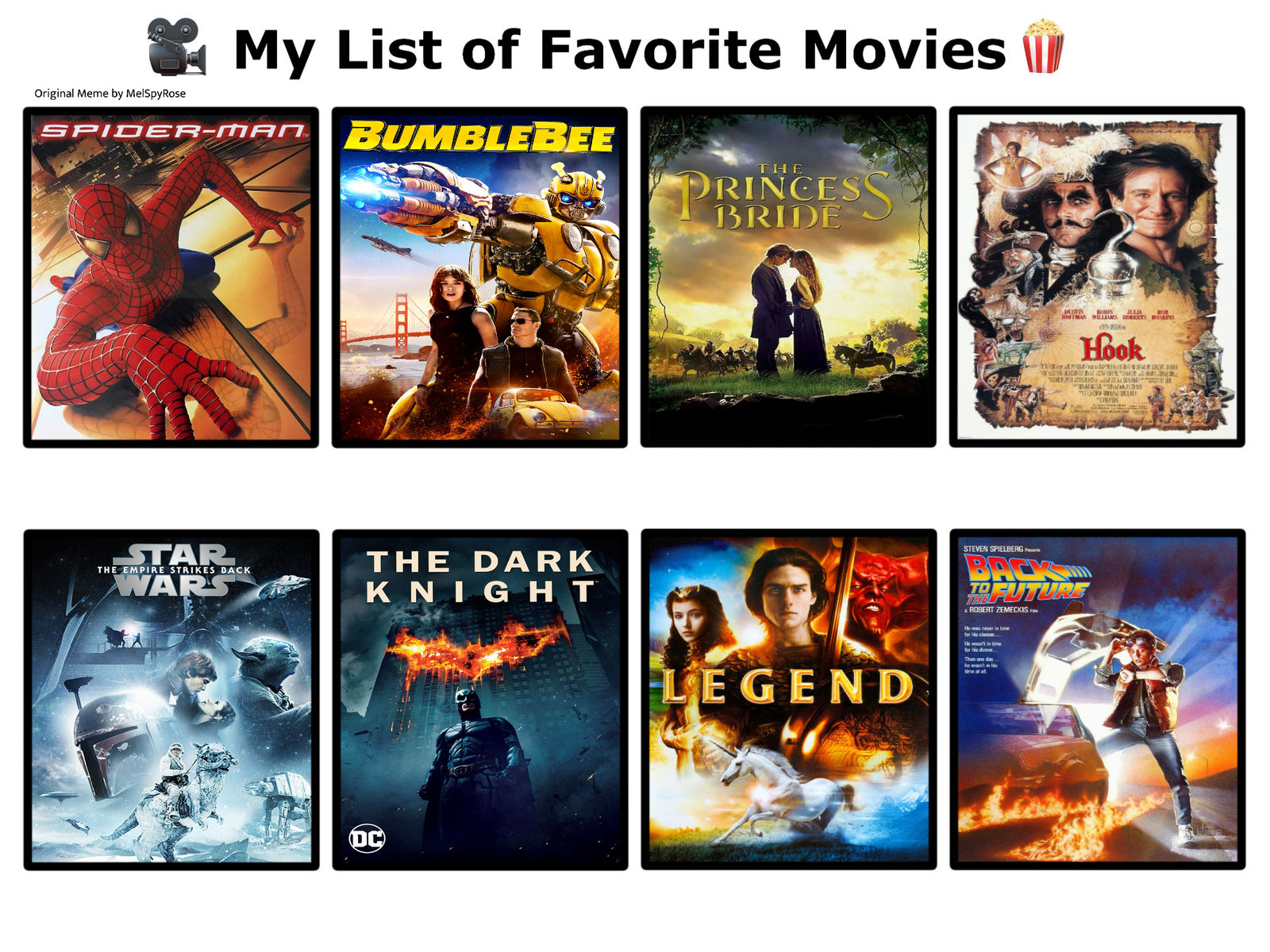 My List of my Favorite Movies by MelSpyRose on DeviantArt