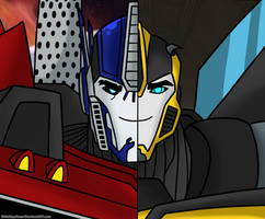 Optimus Prime and Hivemus Prime