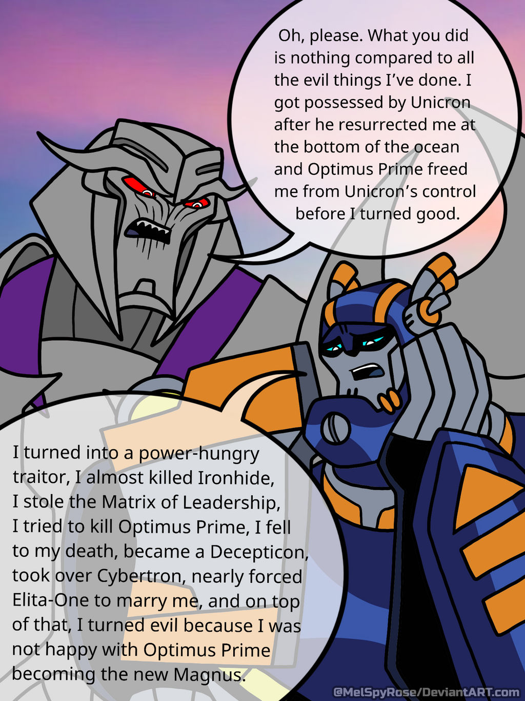 TFP Megatron and TFA Sentinel Prime by PaintStroke203 on DeviantArt