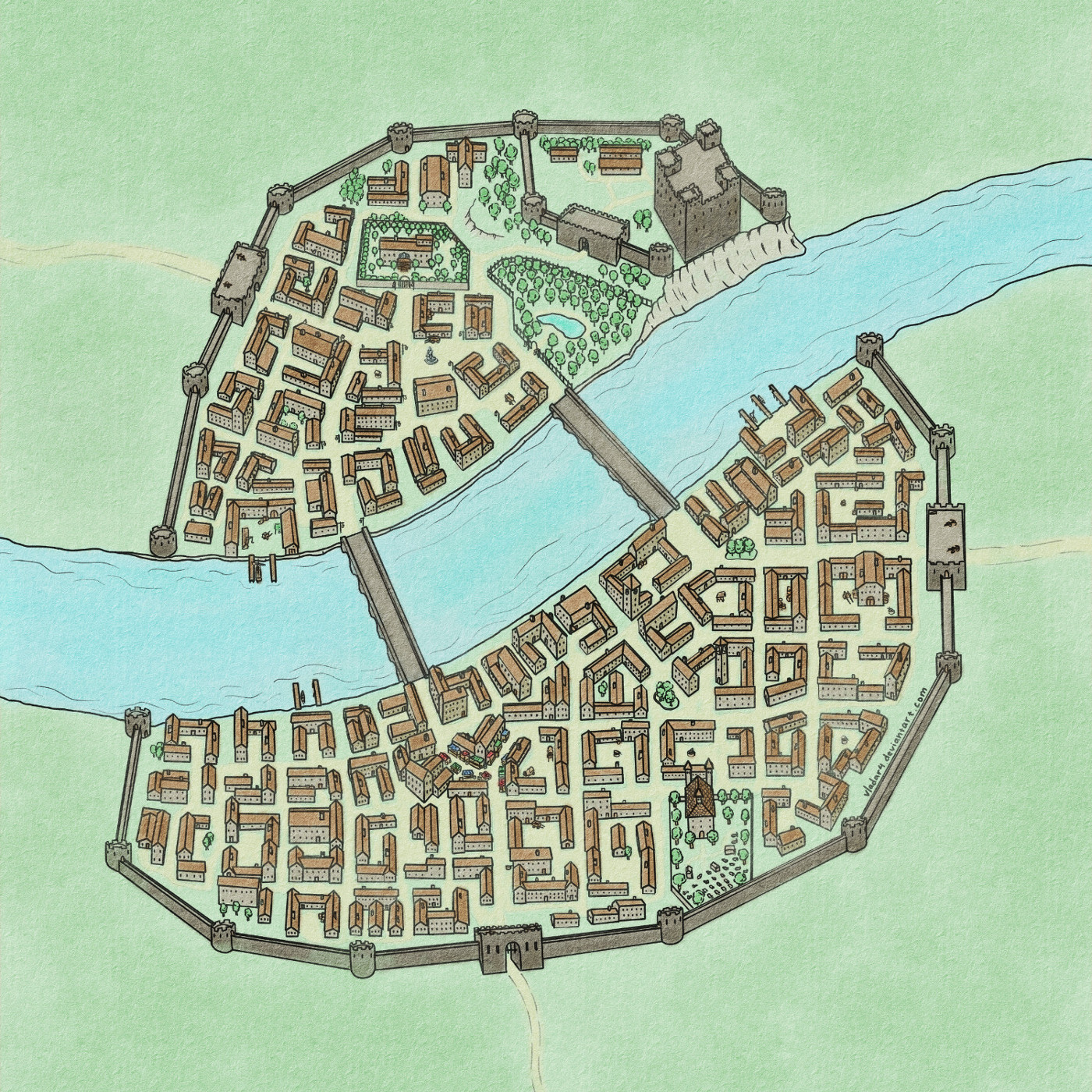 Small Medieval Town Map