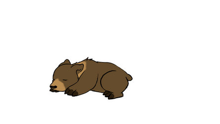Sleepy bear animation
