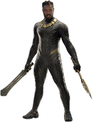 Erik Killmonger in Golden Jaguar Suit PNG