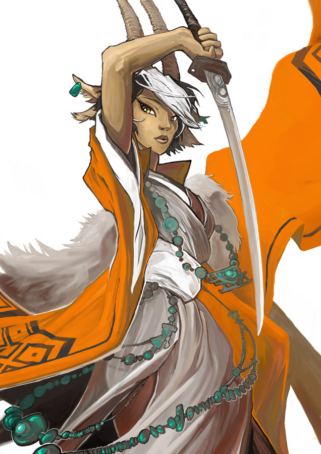 Capricorn with orange by ming85