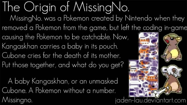 The Origin of MissingNo