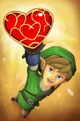 Link finding a heart container