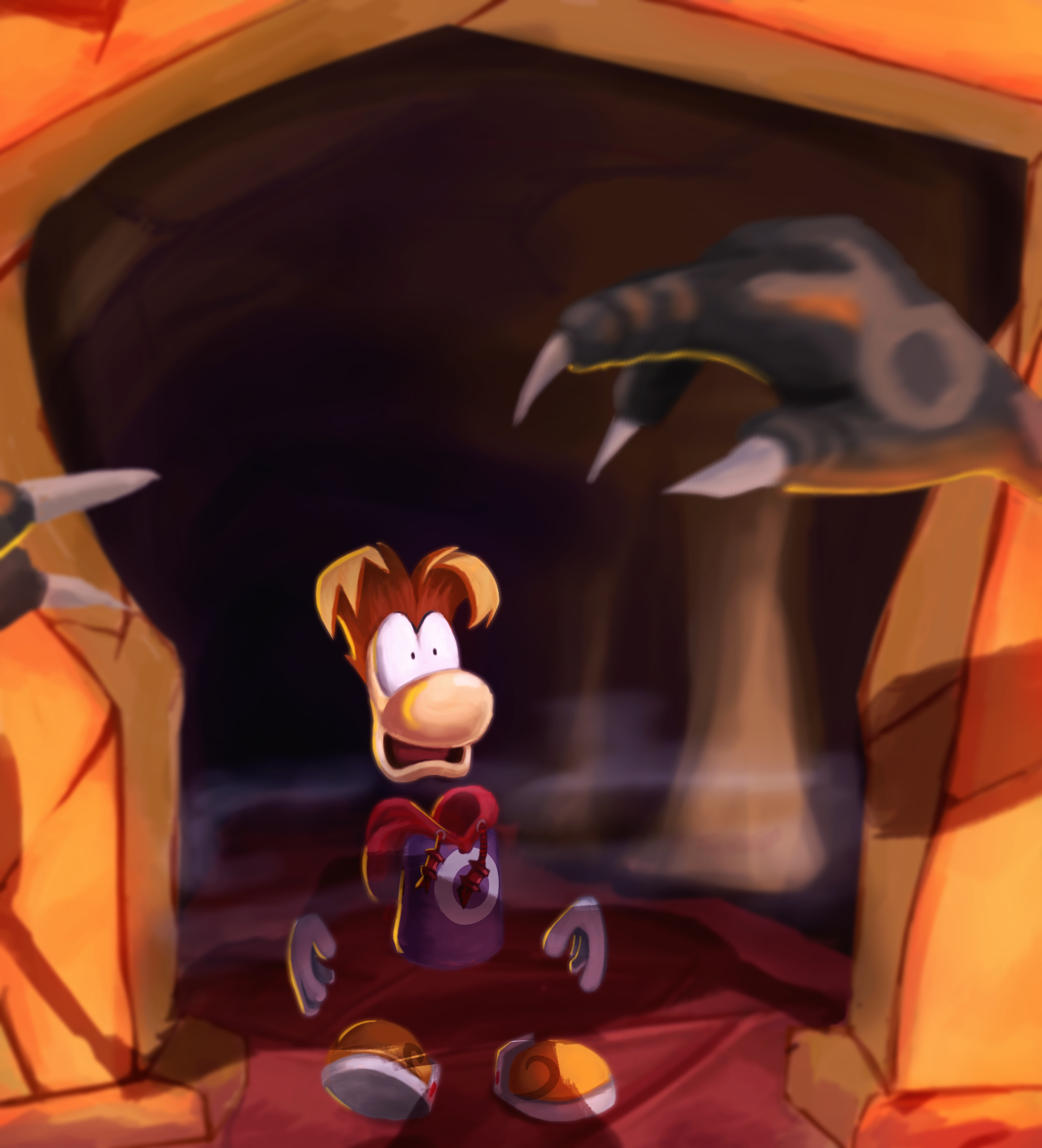 Rayman encounters an Knaaren