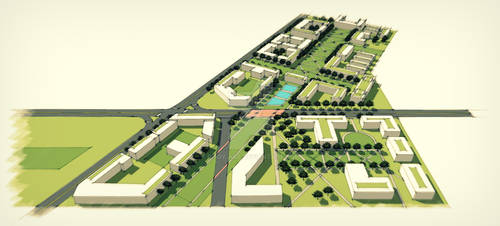 Urban Planning Project: Suburban College Campus by RMoy-Art