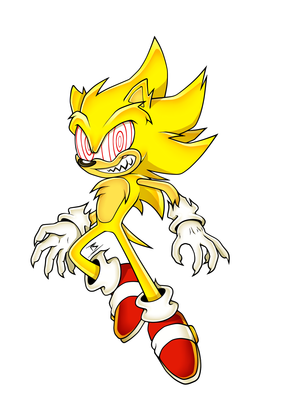 Fleetway Sonic transparent background PNG cliparts free download