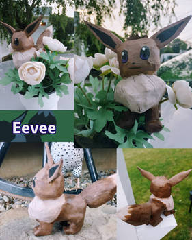 Paper mache Eevee
