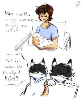 And he looks like his STUPID MOM!