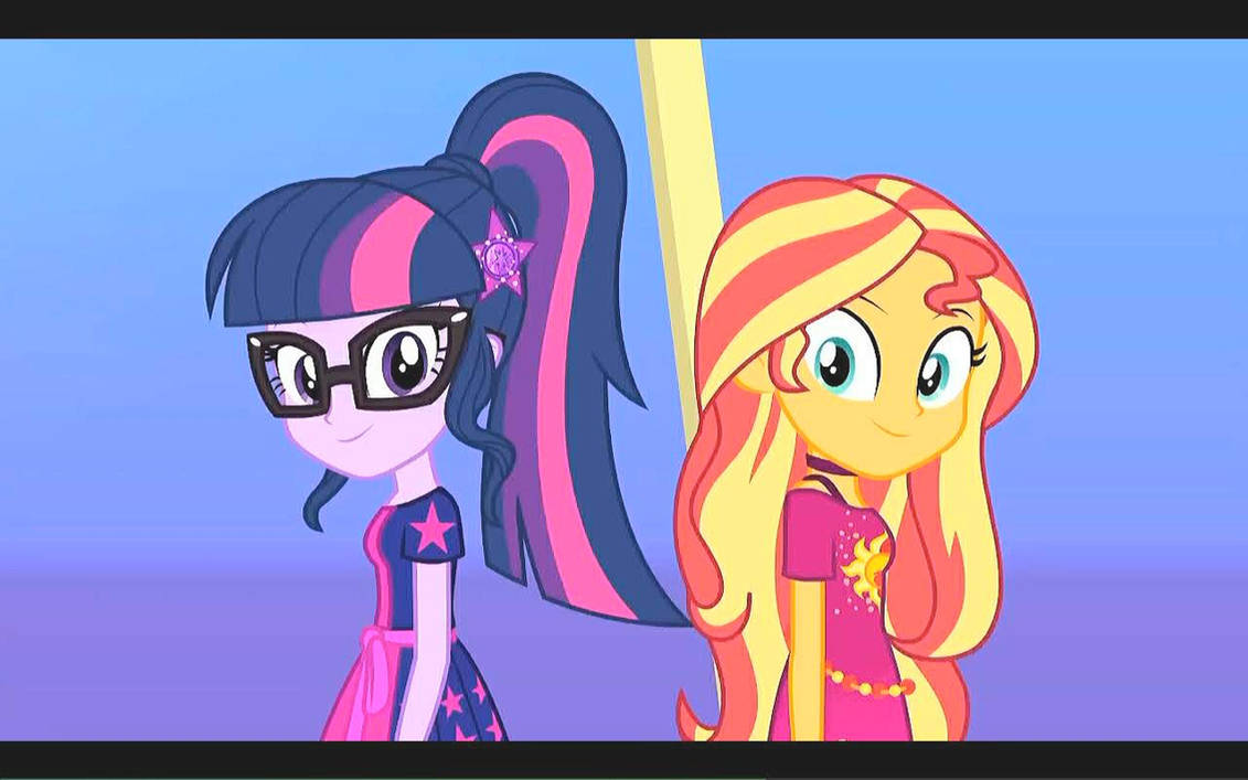 Sci-Twi and Sunset Shimmer #01 by KitKatDroi on DeviantArt