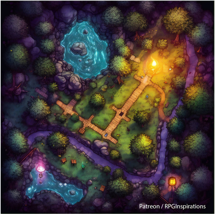 Magical Forest Battle map by RPGInspirations on DeviantArt