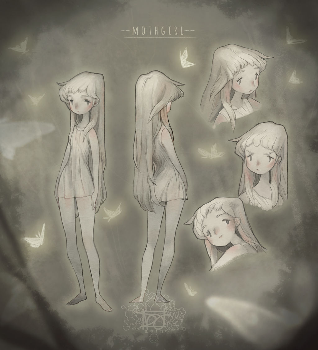 Anime Moth Girl Art