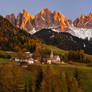 Alpine village in autumn