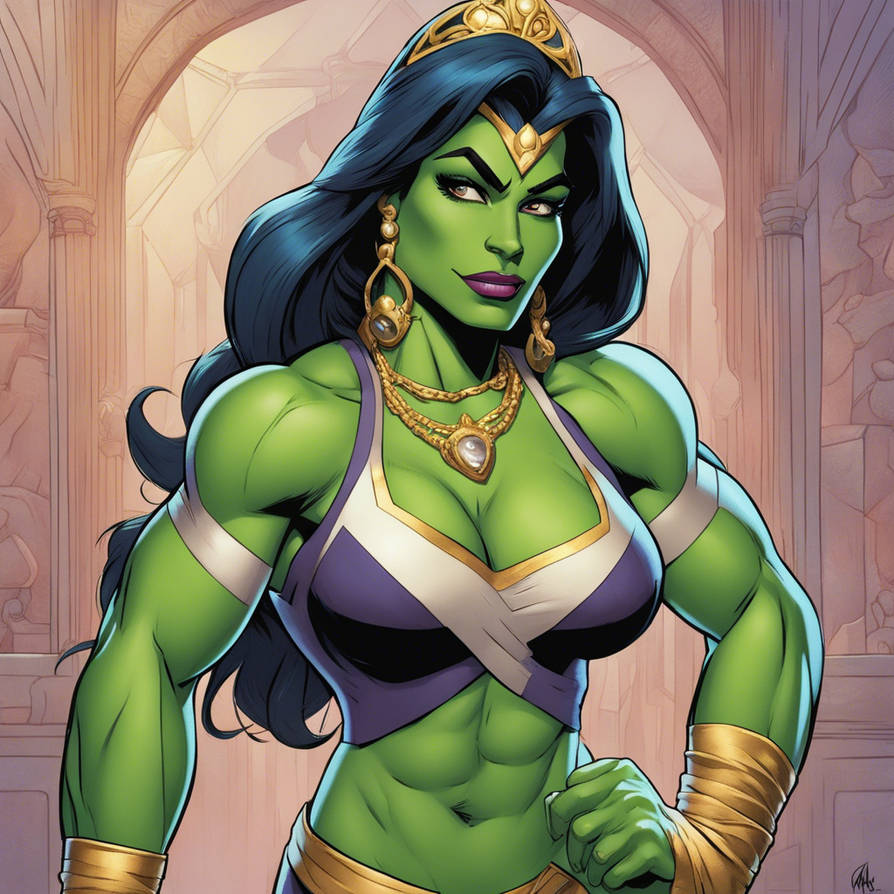 She Hulk as Princess Jasmine
