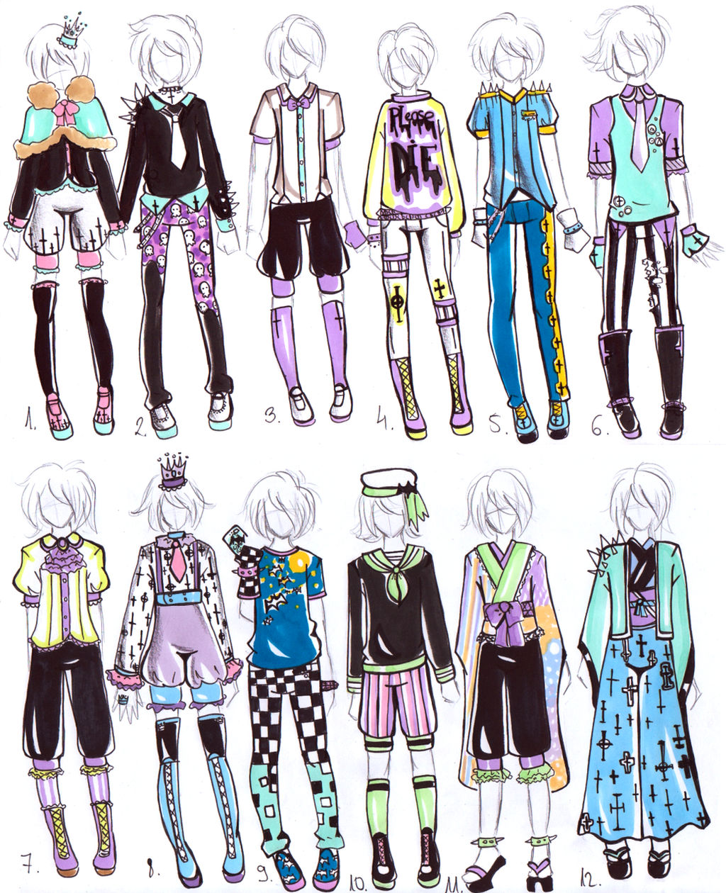 -CLOSED- MALE Pastel goth OUTFITS by Guppie-Vibes on DeviantArt