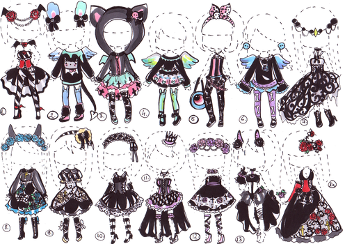 CLOSED-Dark goth outfits