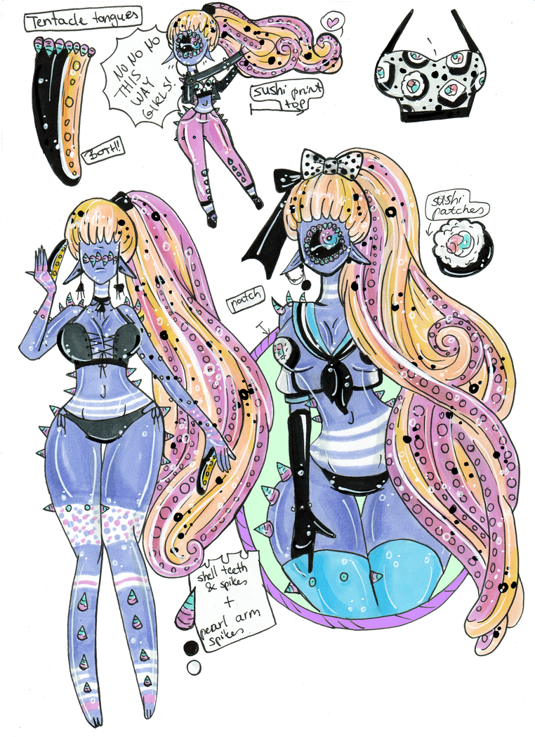 Tentacle Sushi Xynthii- CLOSED adopt by Guppie-Vibes on DeviantArt