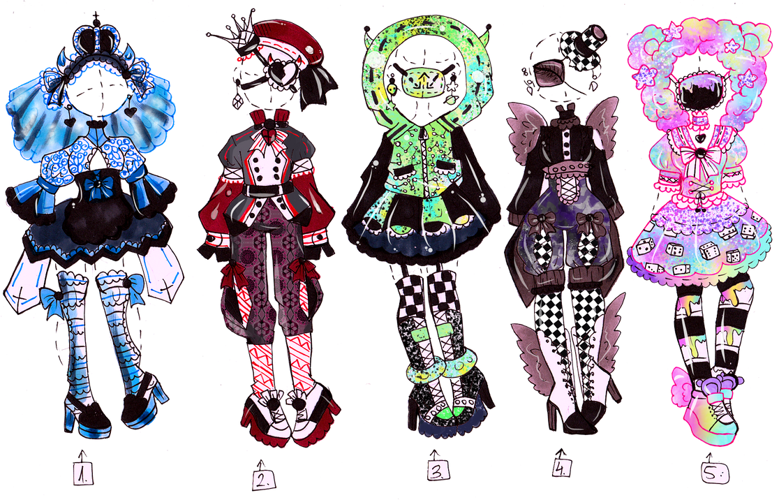 Outfit adopts-CLOSED by Guppie-Vibes on DeviantArt