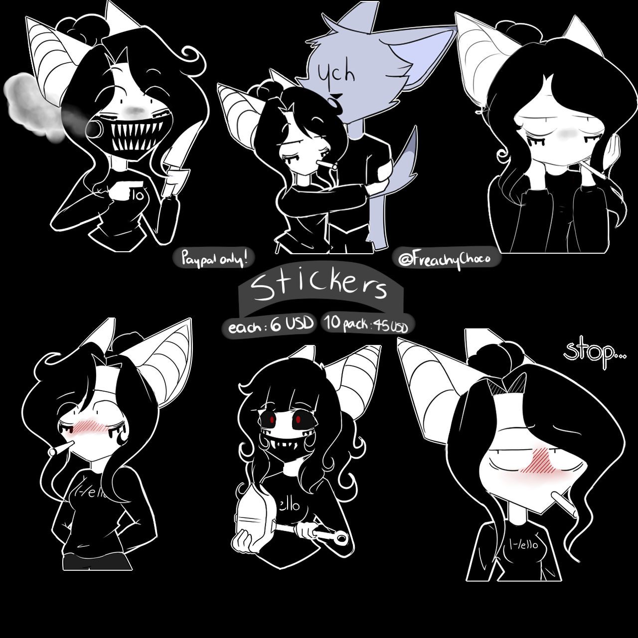 Sticker Commissions Sticker Commissions by okaru-ne on DeviantArt