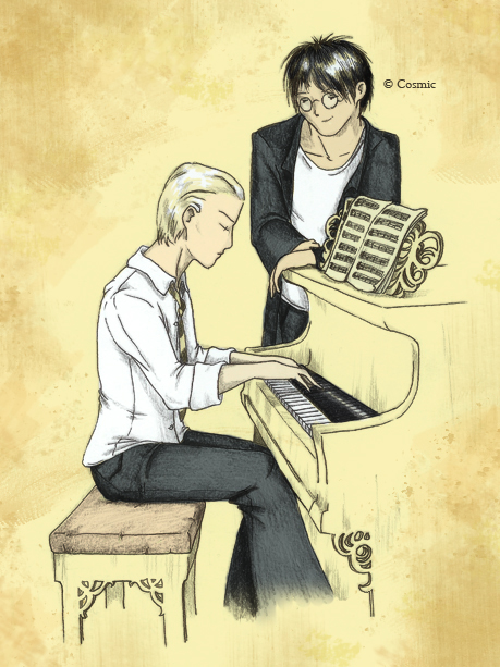 Draco playing the piano