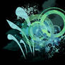 Blue - Green Vector Wallpaper