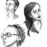 Sketchbook: heads in 3-4 view