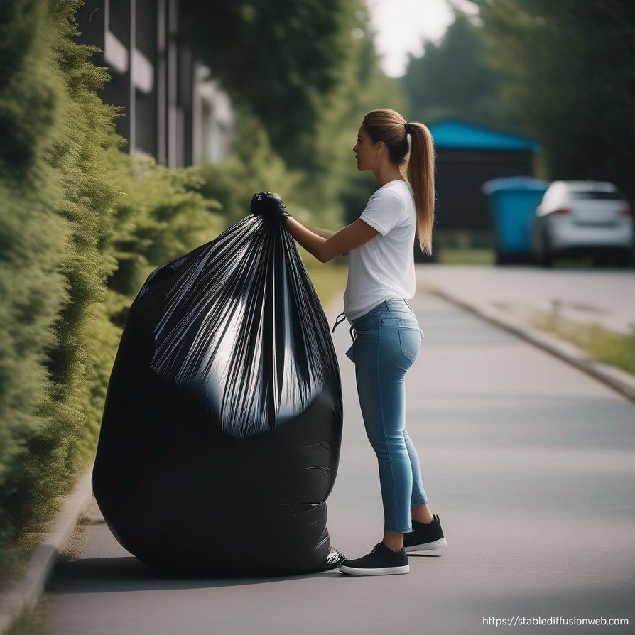 Girl takes out garbage outdoor 001 by gtbag on DeviantArt