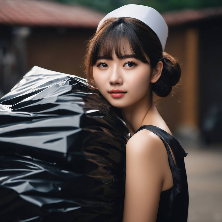 cute girl hugging her garbage bag 08 by gtbag on DeviantArt