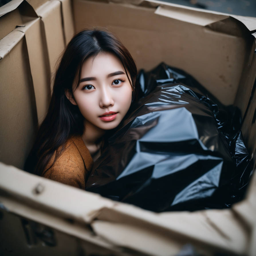 Girl in dumpster with trash bag 21 by gtbag on DeviantArt