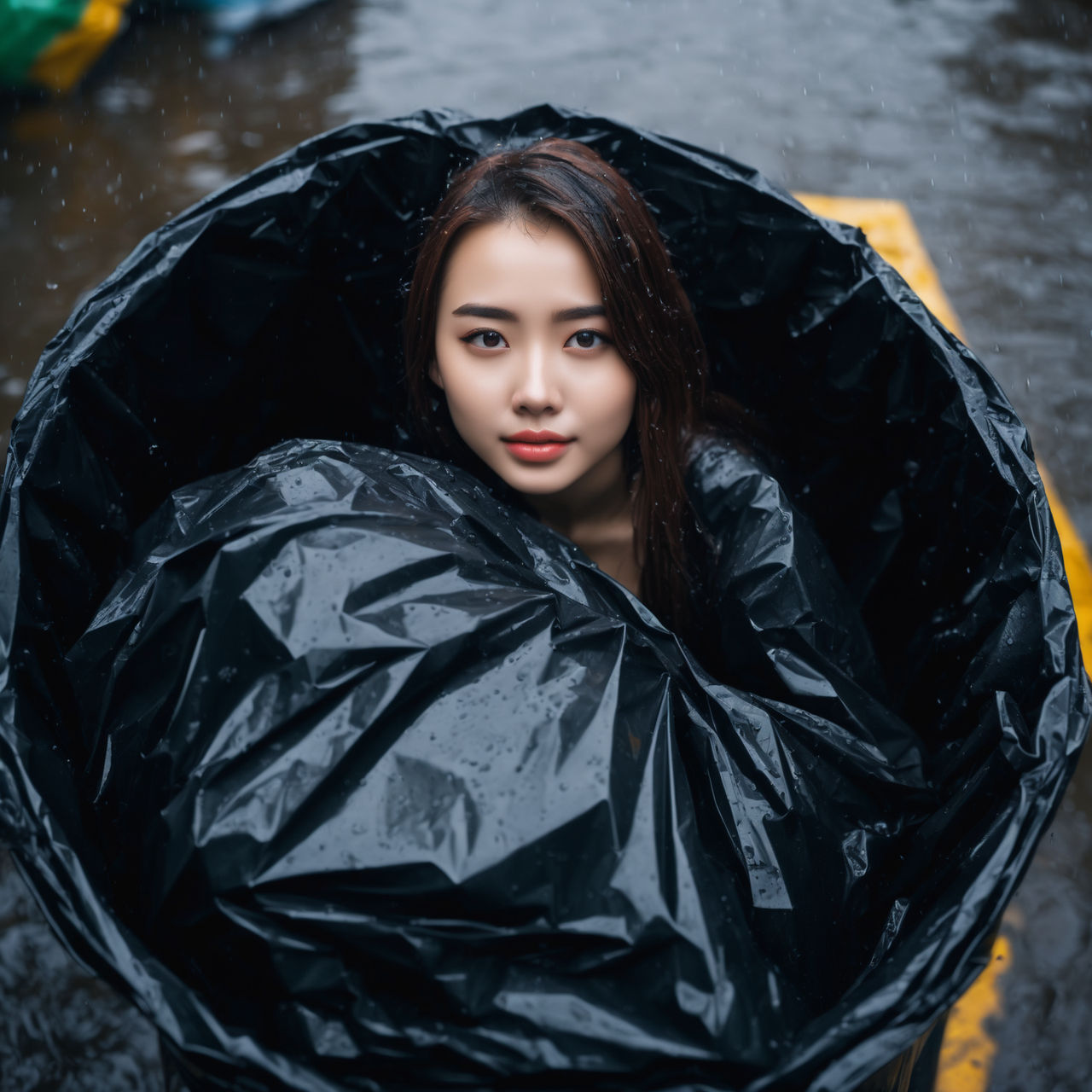 Girl in dumpster with trash bag 23 by gtbag on DeviantArt