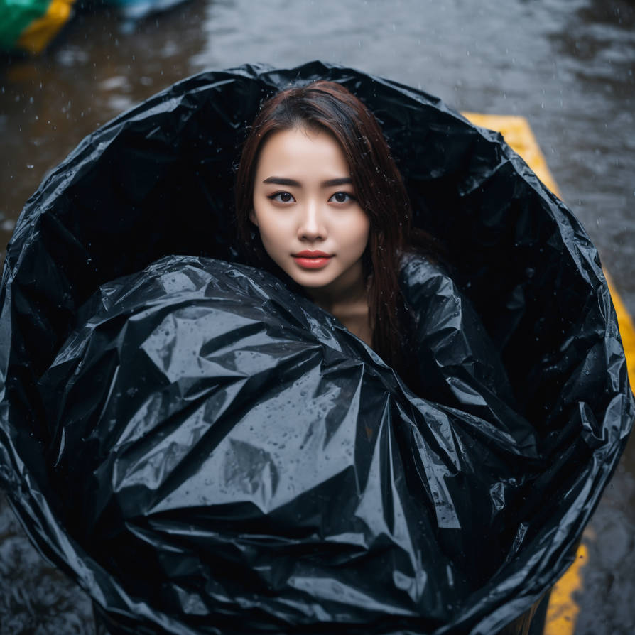 Girl in dumpster with trash bag 23 by gtbag on DeviantArt