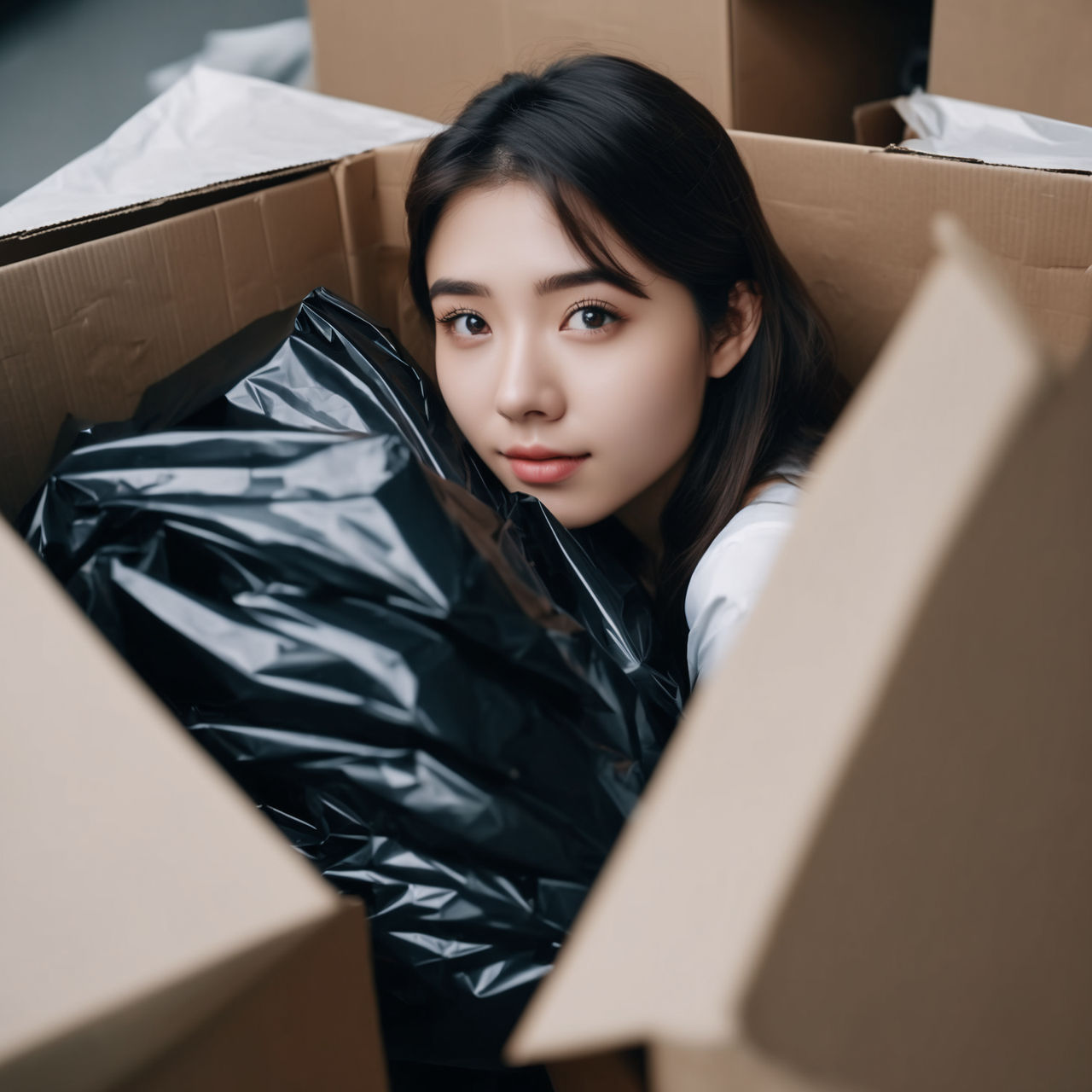 Girl in dumpster with trash bag 27 by gtbag on DeviantArt