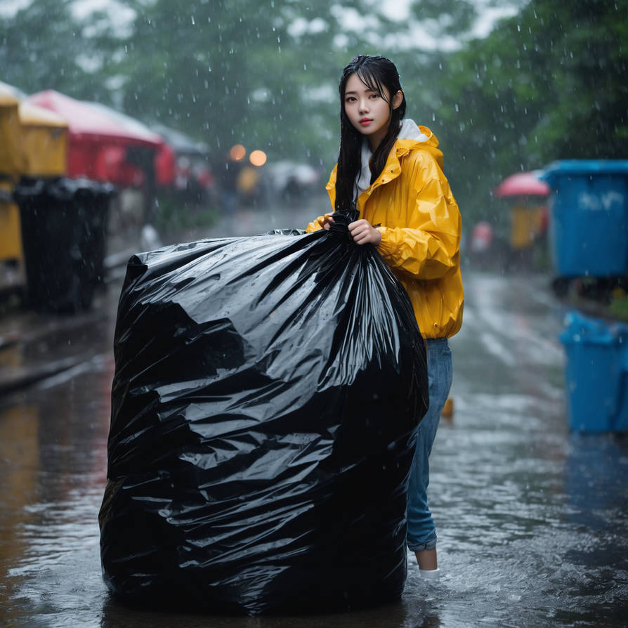 Girl taking large garbage bag 65 by gtbag on DeviantArt
