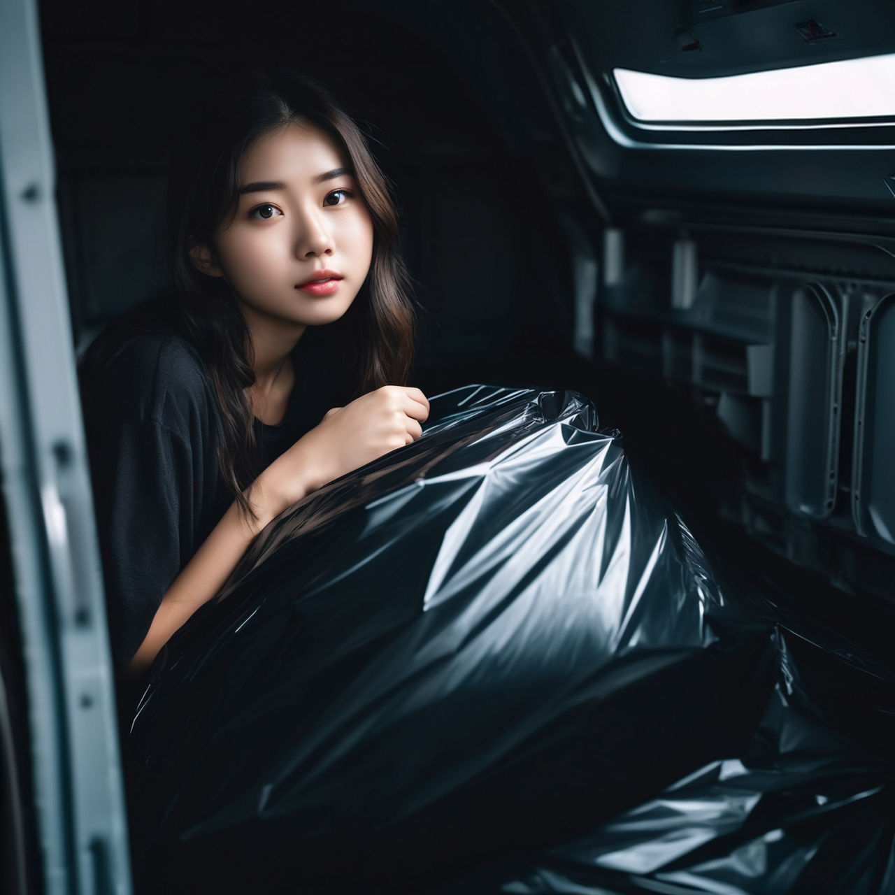 Girl in dumpster with trash bag 35 by gtbag on DeviantArt