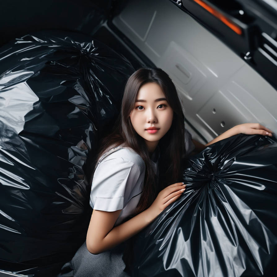 Girl in dumpster with trash bag 37 by gtbag on DeviantArt