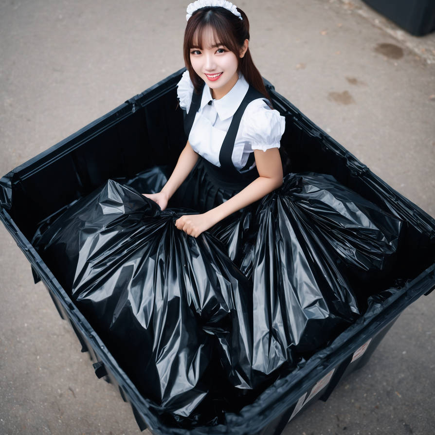 Girl in dumpster with trash bag 52 by gtbag on DeviantArt