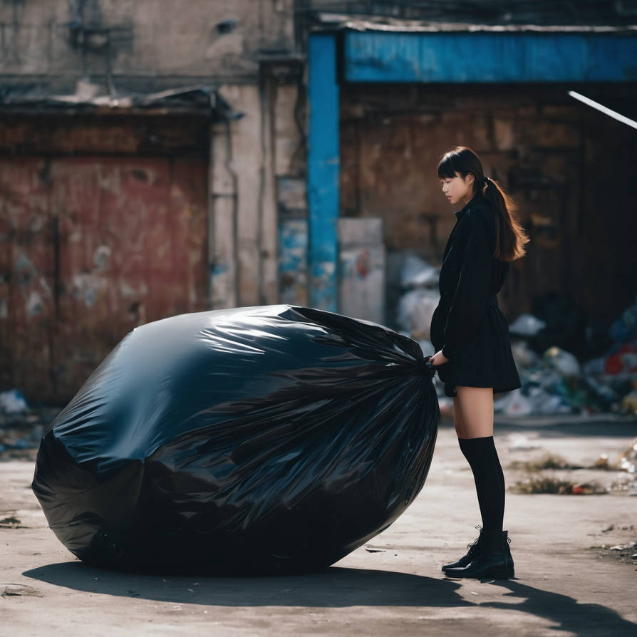 Girl takes out garbage outdoor 034 by gtbag on DeviantArt