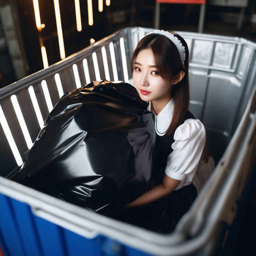 Girl in dumpster with trash bag 67 by gtbag on DeviantArt