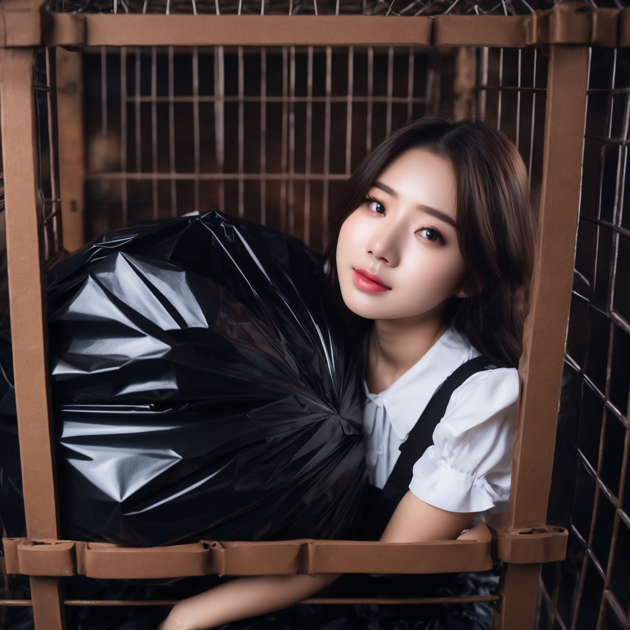 Girl in dumpster with trash bag 76 by gtbag on DeviantArt