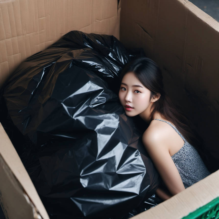 Girl in dumpster with trash bag 80 by gtbag on DeviantArt