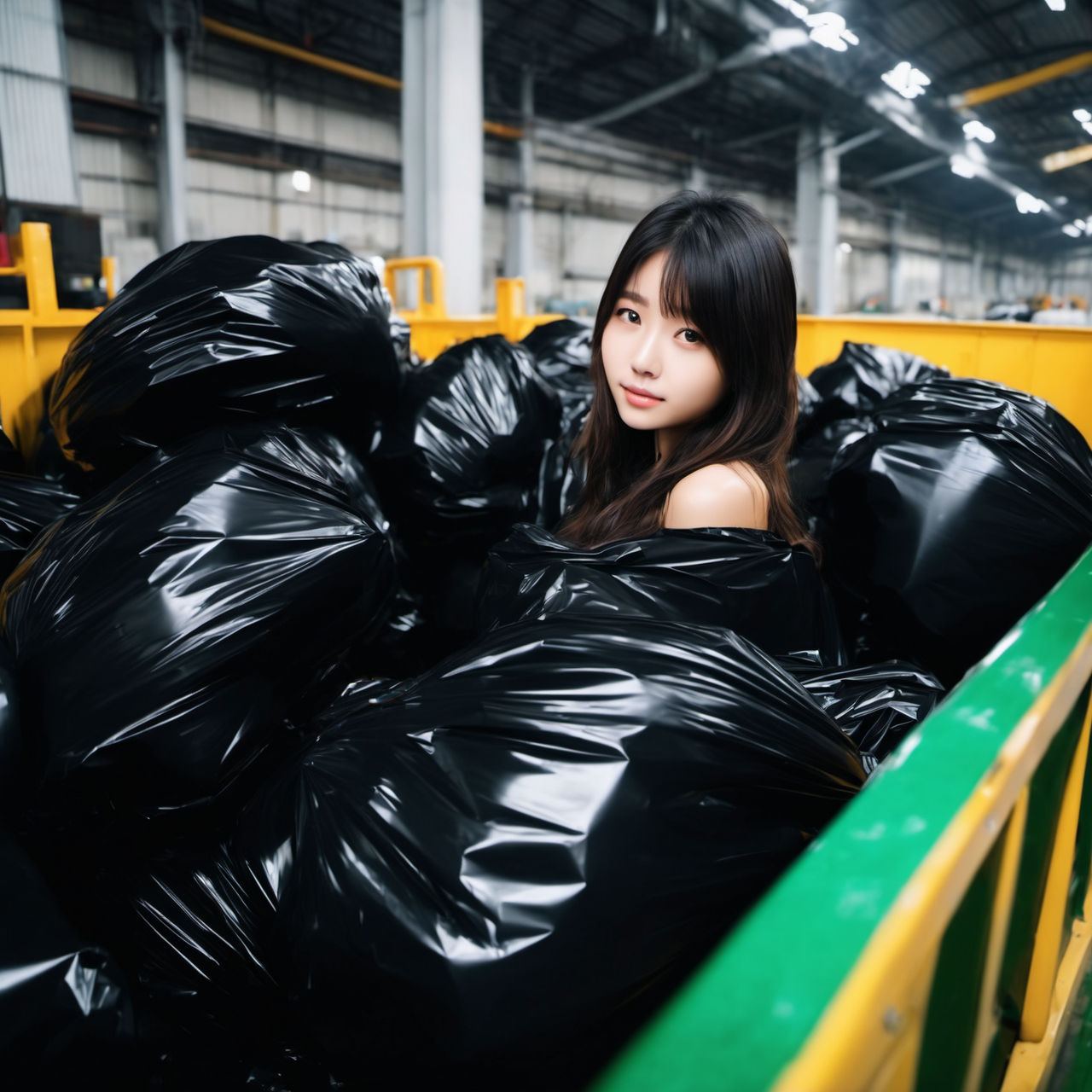 Girl in dumpster with trash bag 110 by gtbag on DeviantArt